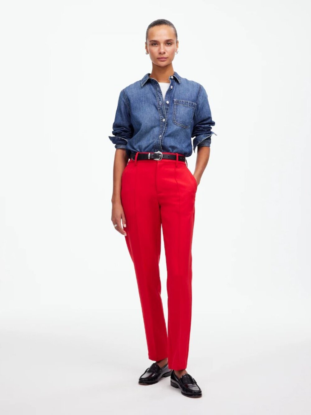 Madewell Mid Rise Slim Ankle Red Pant